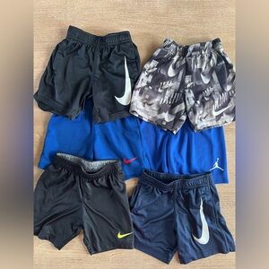 6 pairs of toddler boy shorts-size 3T. 5 Nike and 1 Jordan.